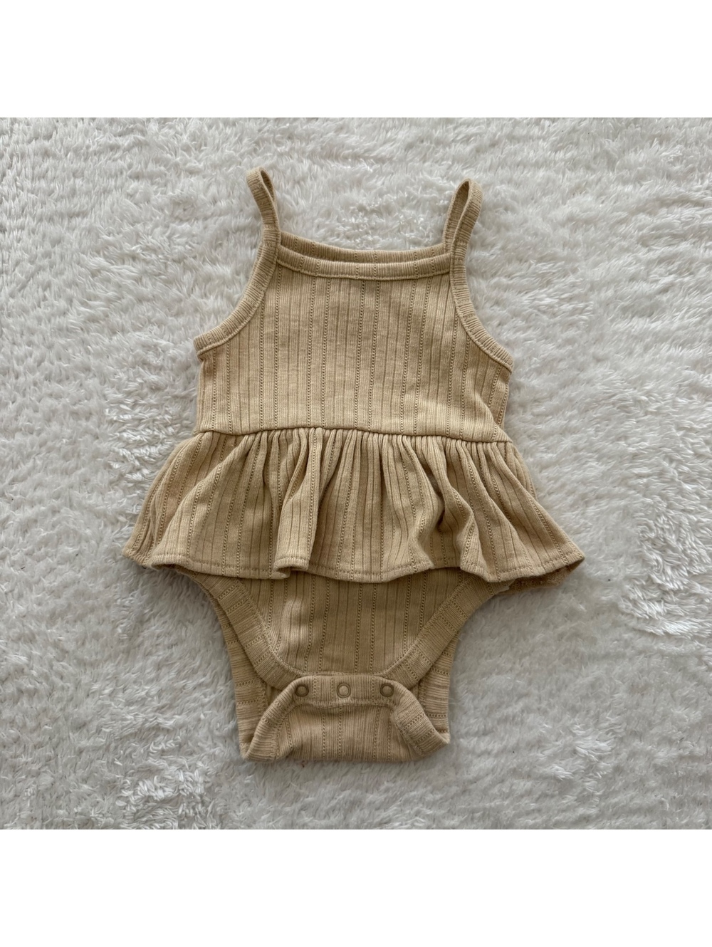 0-3m Neutral Skirted Romper